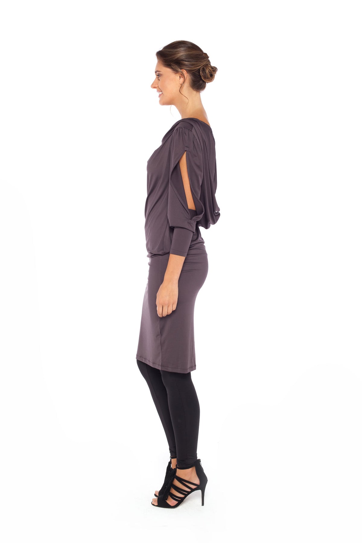 Hooded Dress in Urban Jungle