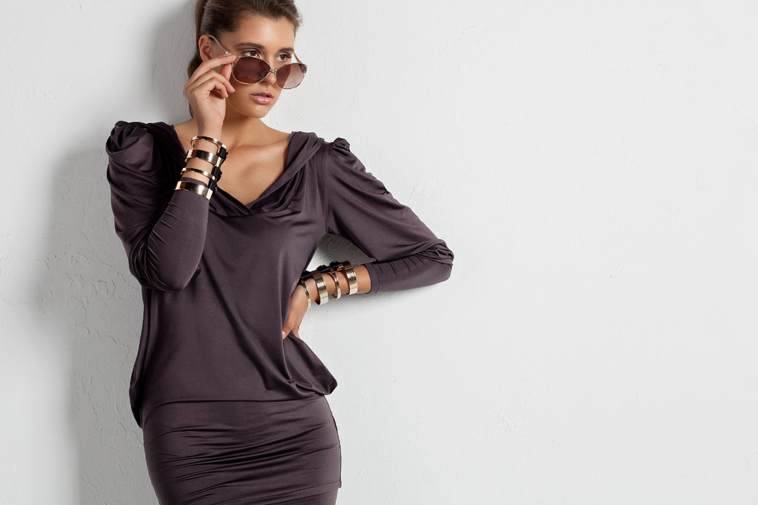 Showing a women's hoodie top with draped sleeves made by Australian womens clothing brand, Urban Silk to show how women's style can evolve with age.