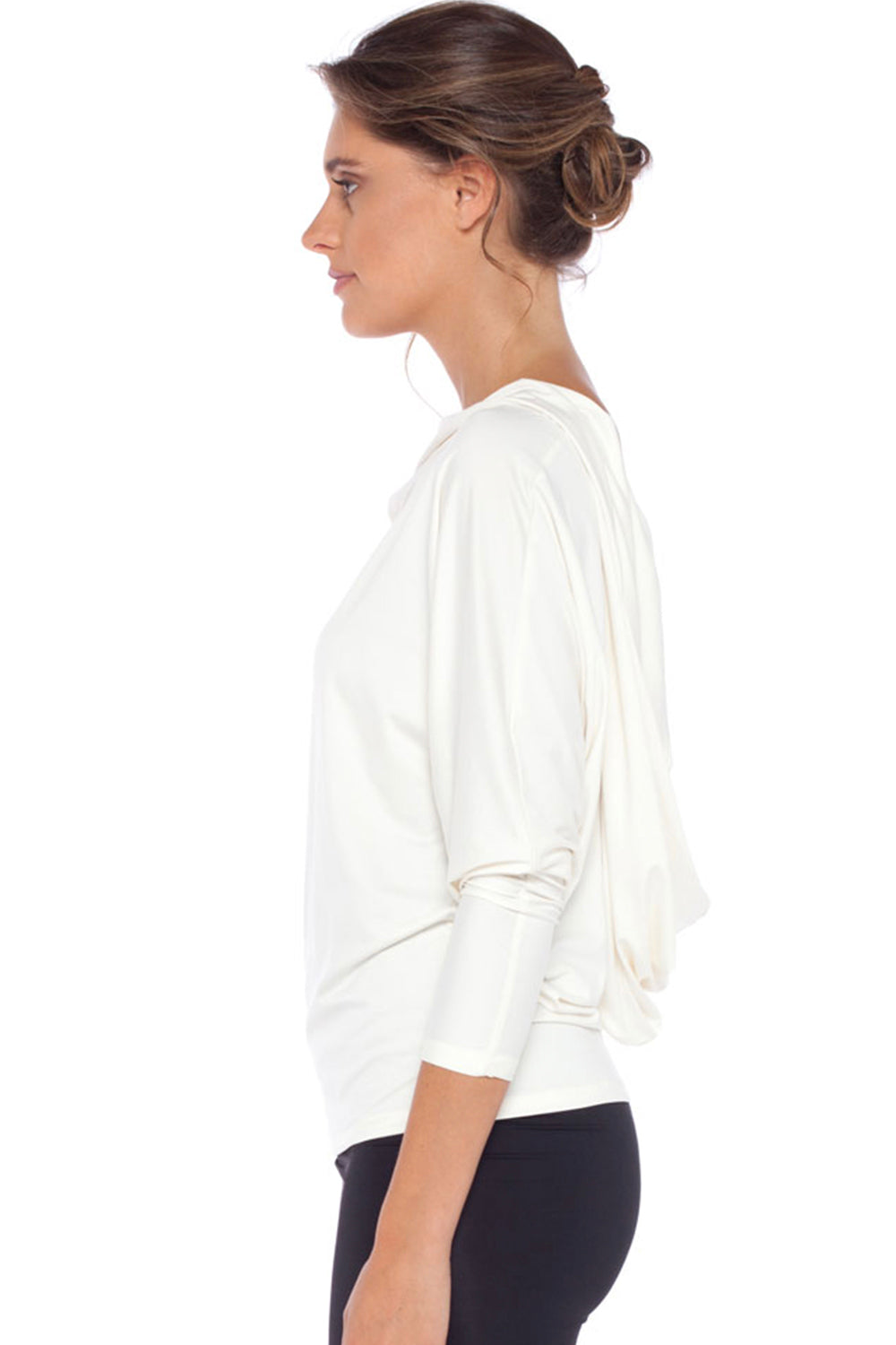 Batwing Hooded Top in Ivory