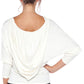 Batwing Hooded Top in Ivory