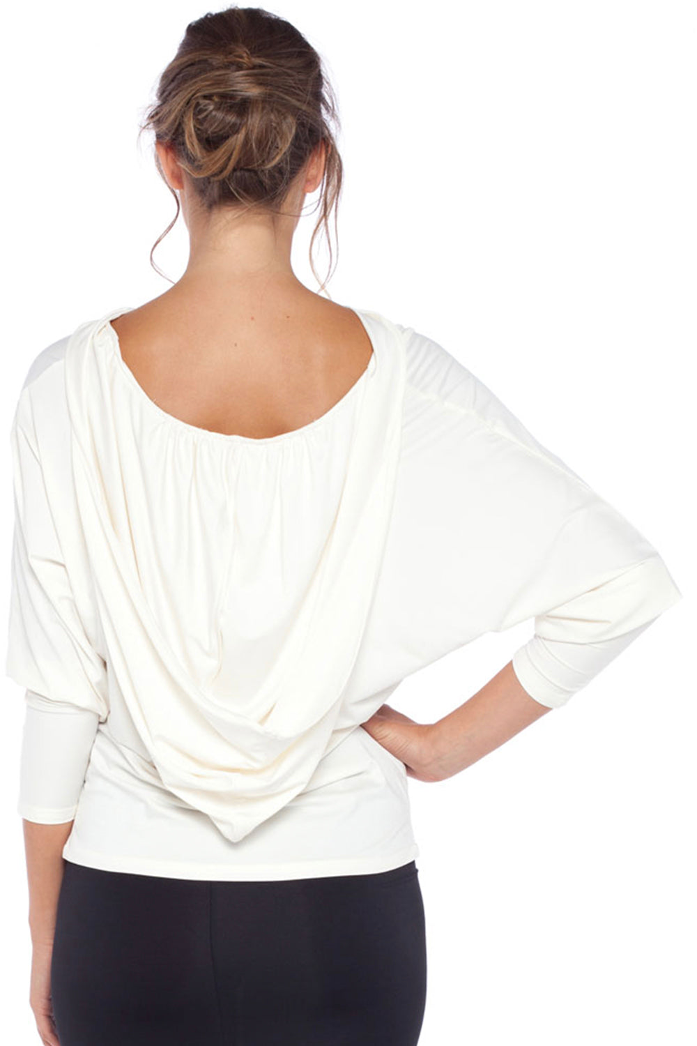 Batwing Hooded Top in Ivory