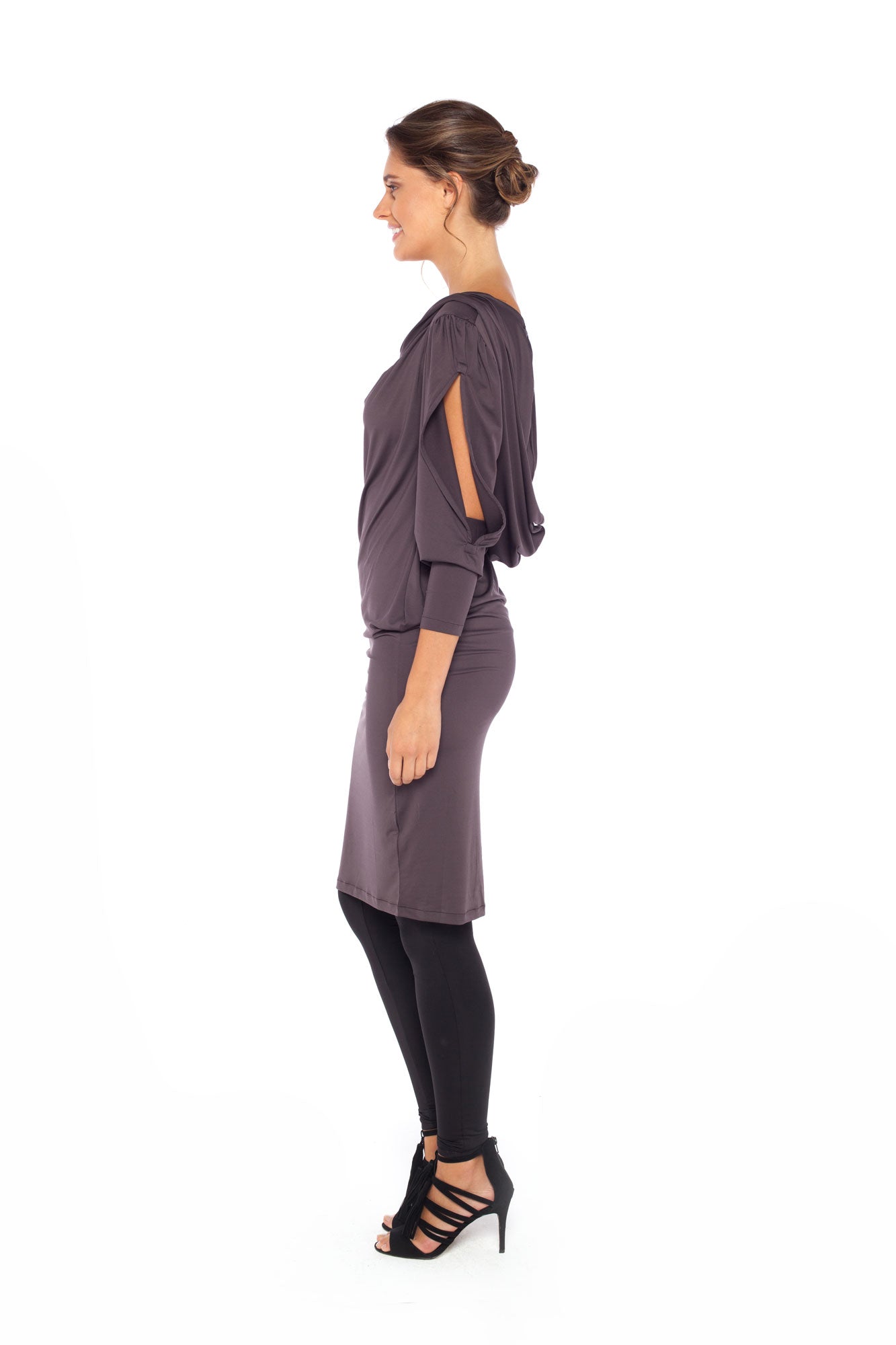 Hooded Dress in Urban Jungle
